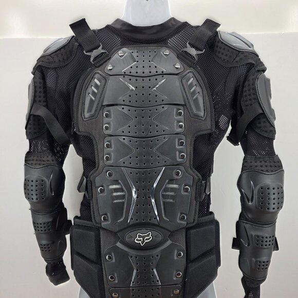 Fox Racing Titan Sport Jacket 10050 Motocross Body Armor Black Unisex Sz Medium - Picture 2 of 13